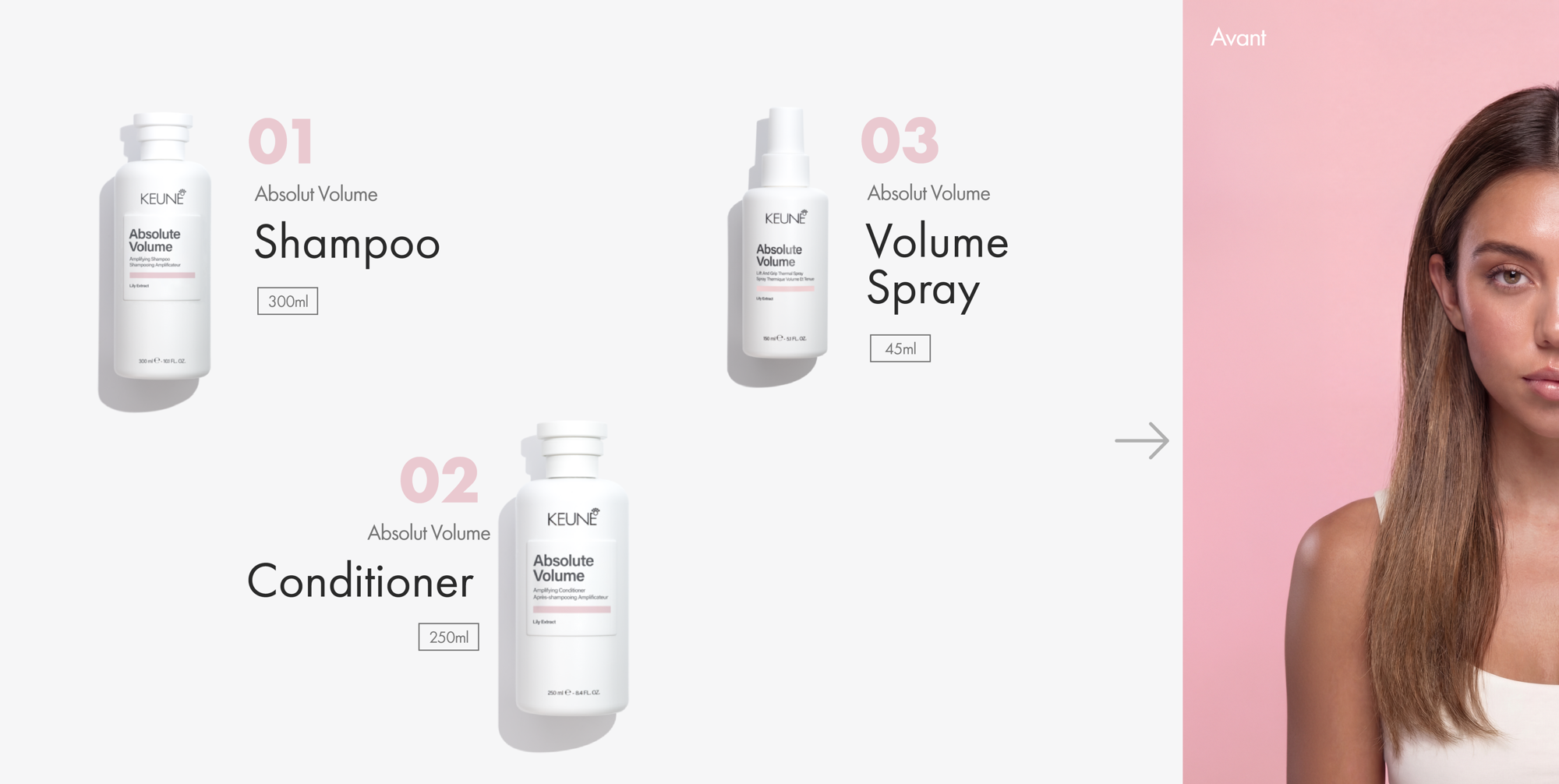 Augmentez le volume de vos cheveux de 78 % avec le shampooing et l'après-shampooing Keune Absolute Volume. Visitez keune.ch pour une expérience ultime.