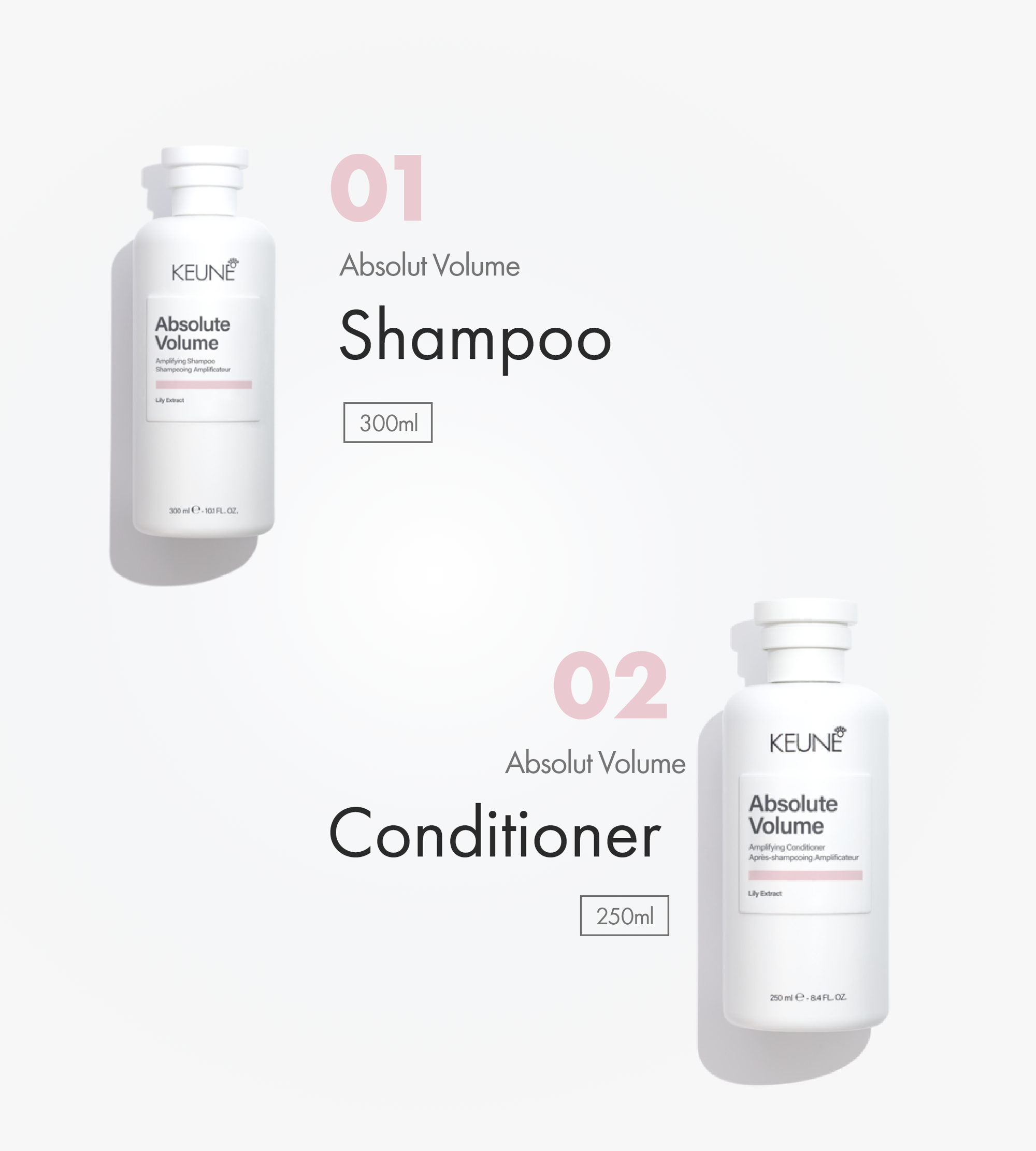 Augmentez le volume de vos cheveux de 78 % avec le shampooing et l'après-shampooing Keune Absolute Volume. Visitez keune.ch pour une expérience ultime.