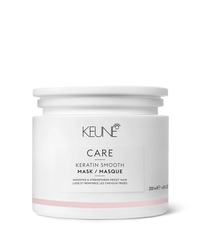 Smooth and silky hair with CARE KERATIN SMOOTH MASK. This luxurious hair mask is enriched with keratin and Keravis, strengthening hair and effectively eliminating frizz. Available on keune.ch.