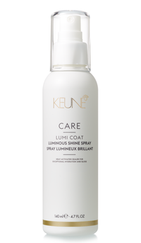 Découvrez le spray Care Lumi Coat sur keune.ch pour donner à vos cheveux une brillance soyeuse et une légère hydratation. Ce produit offre également une protection thermique efficace pour les cheveux.