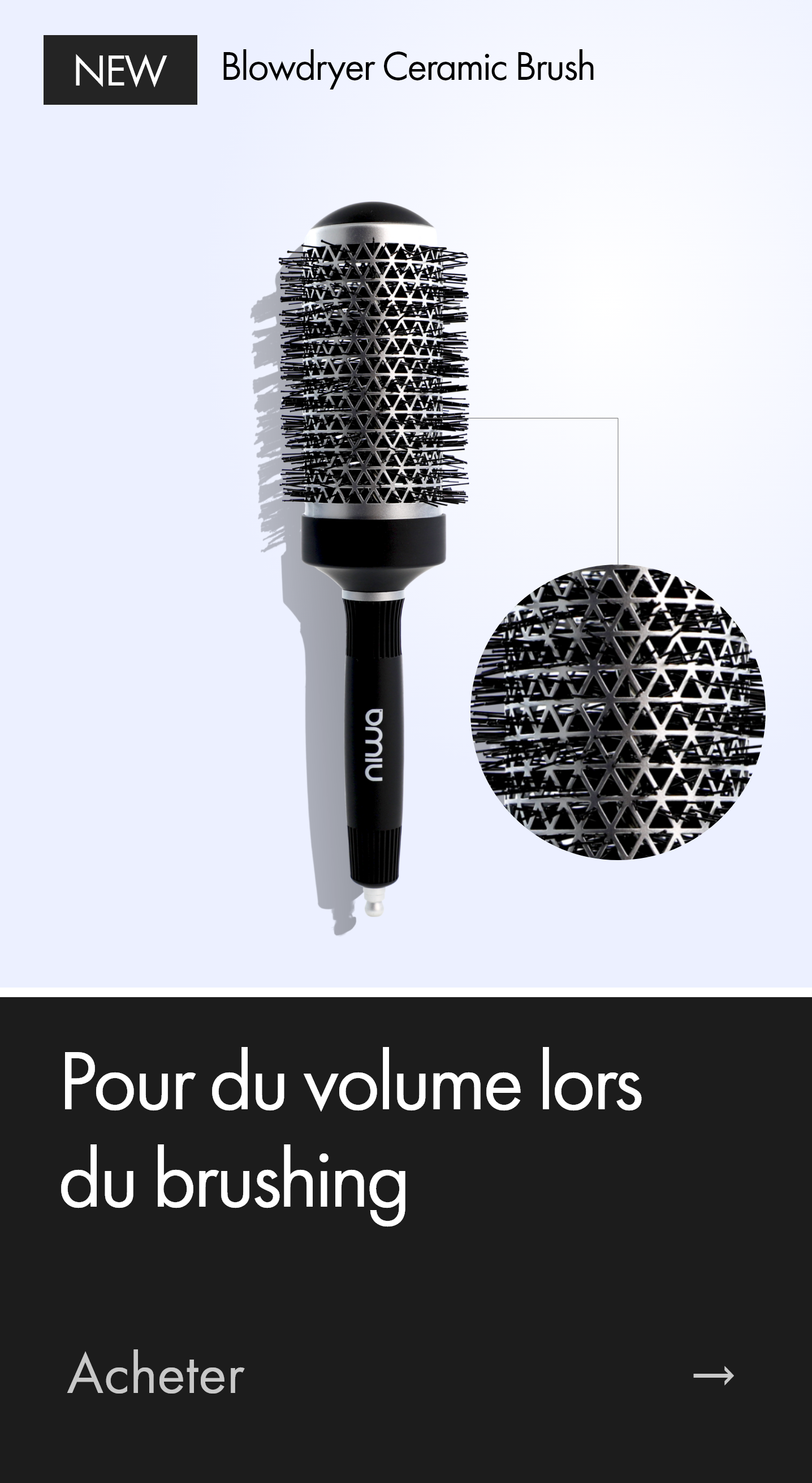 Brosse en céramique 32mm| Idéale pour le séchage des cheveux