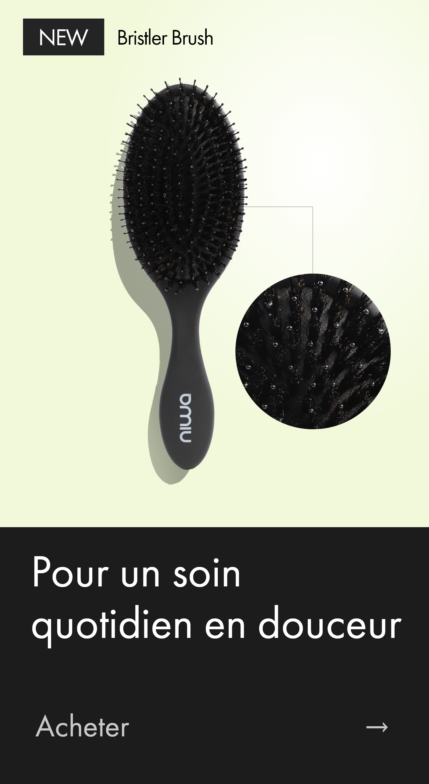Les poils noirs apportent douceur, souplesse, réduction des frisottis et brillance pour parfaire chaque coiffure.