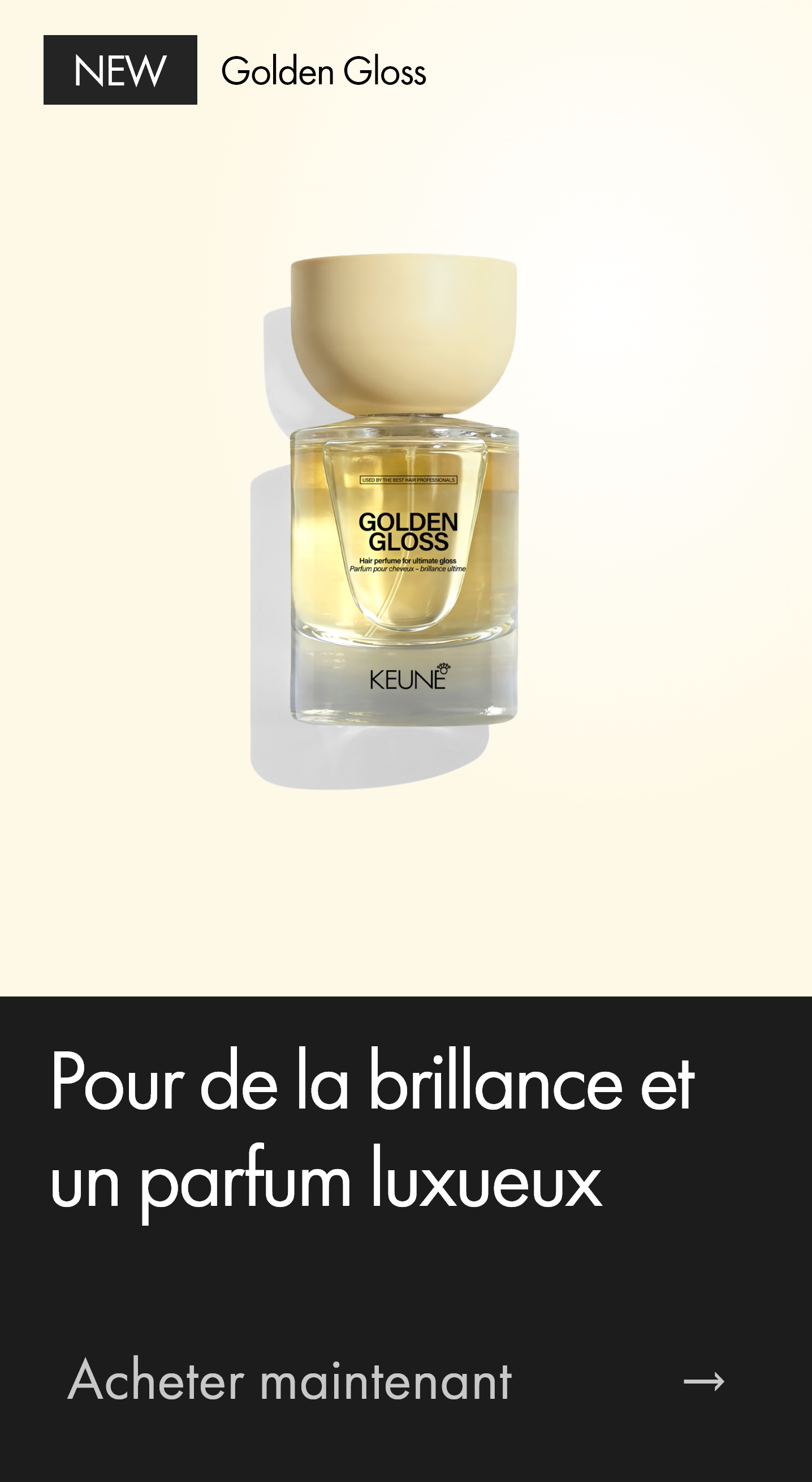 Golden Gloss | Parfum capillaire luxueux infusé d’huile