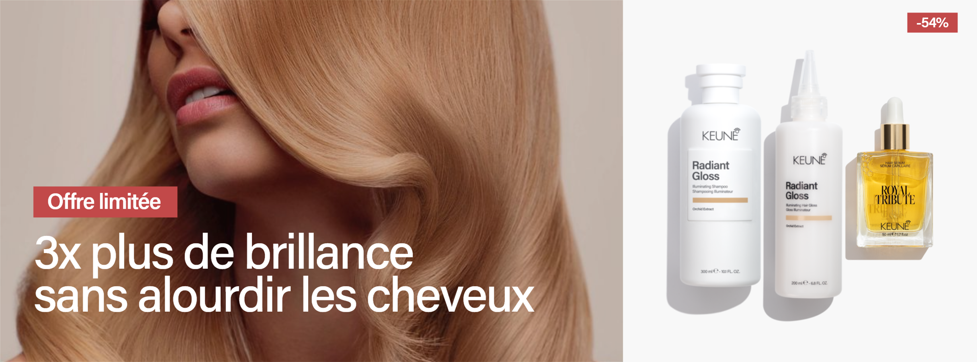 Offre spéciale – Éclat capillaire avec le set de produits Keune.