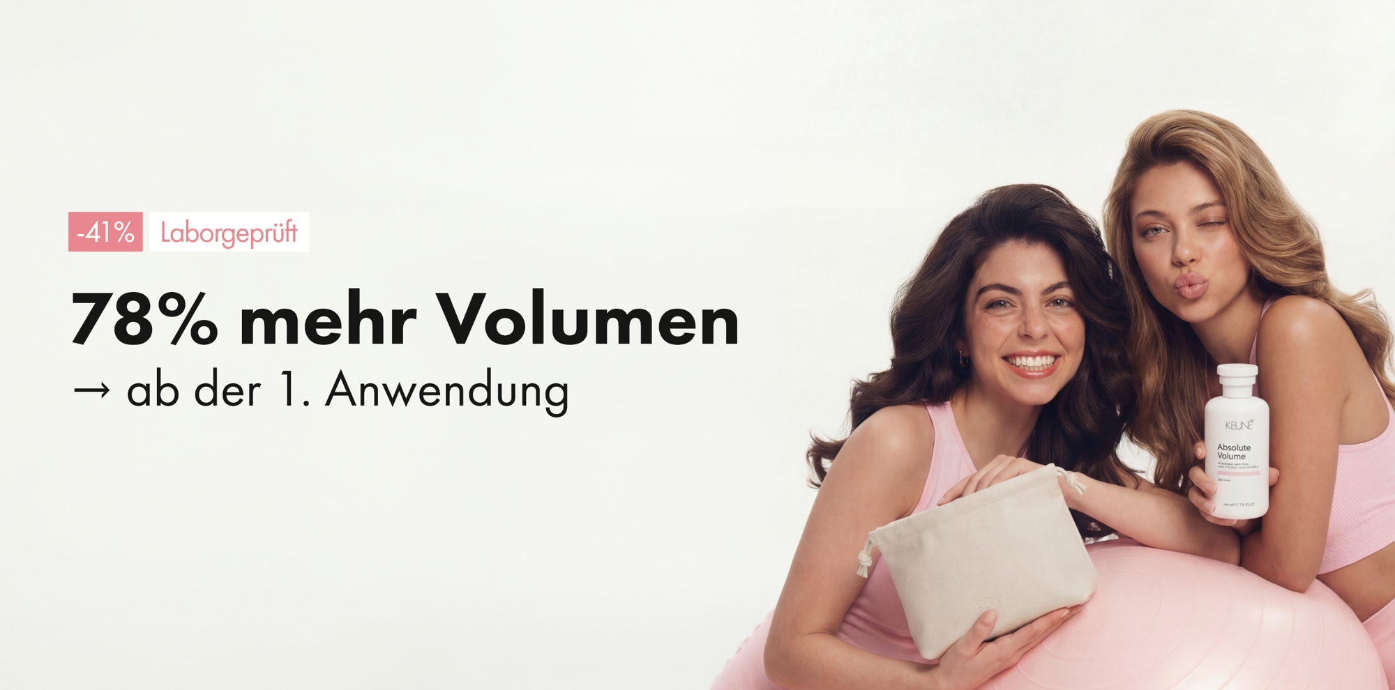 Keune Volume Geschenkset für feines Haar: mit Shampoo, Conditioner, Leave-in und Kosmetiktasche 