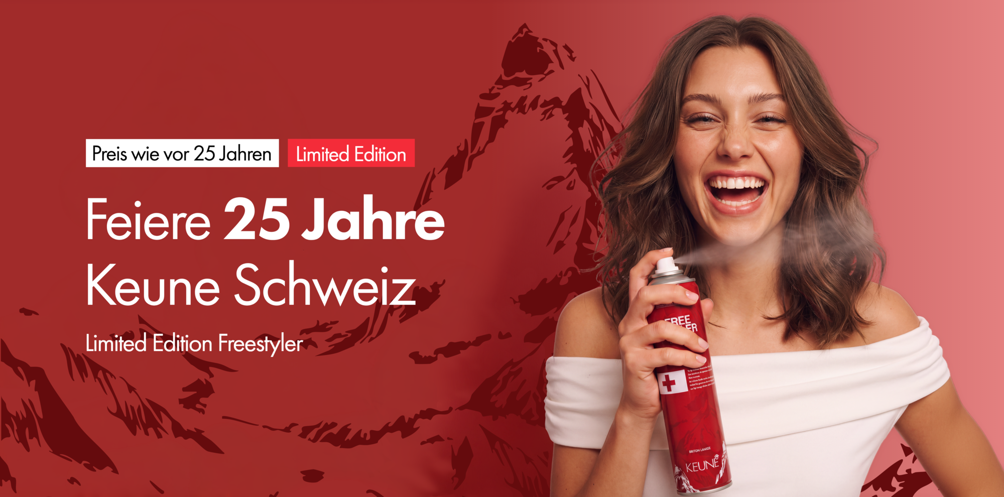 Feiere 25 Jahre Keune Schweiz mit der Freestyler Limited Edition. Jetzt shoppen auf keune.ch