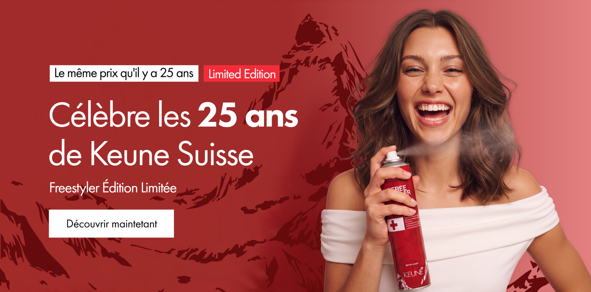 Profite de la liberté du Keune Freestyler - Laque freestyle 360°. Fixation moyenne jusqu'à 24 heures, application facile sous tous les angles.