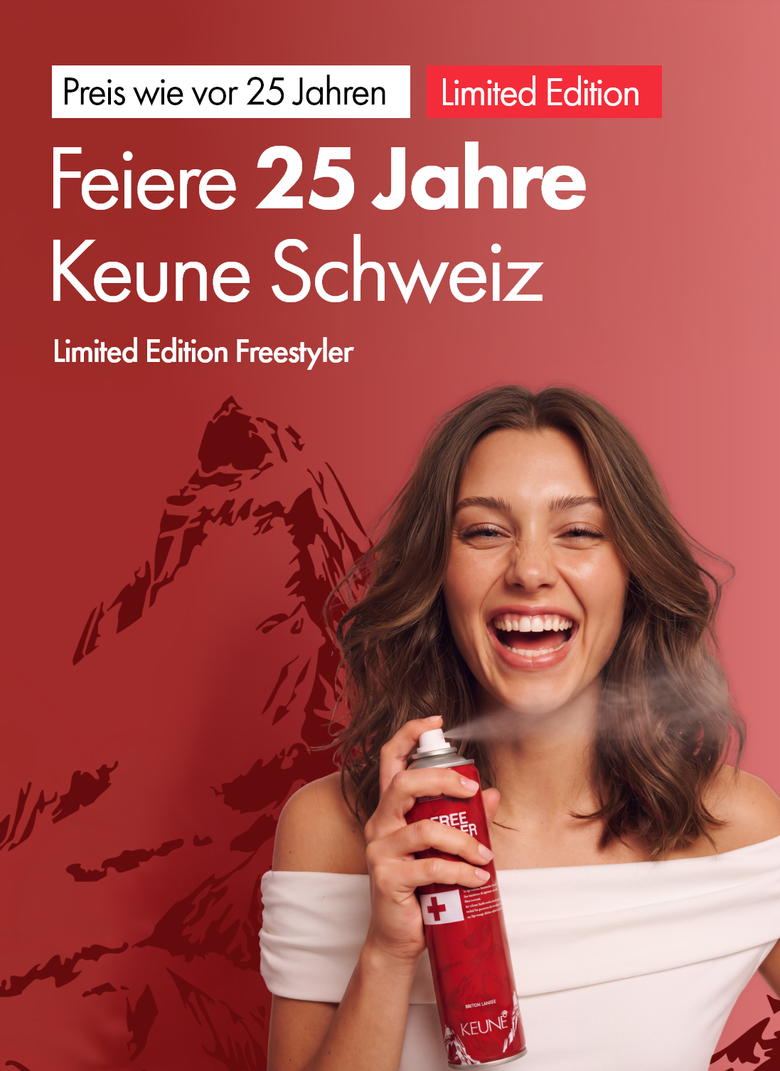 Feiere 25 Jahre Keune Schweiz mit der Freestyler Limited Edition. Jetzt shoppen auf keune.ch
