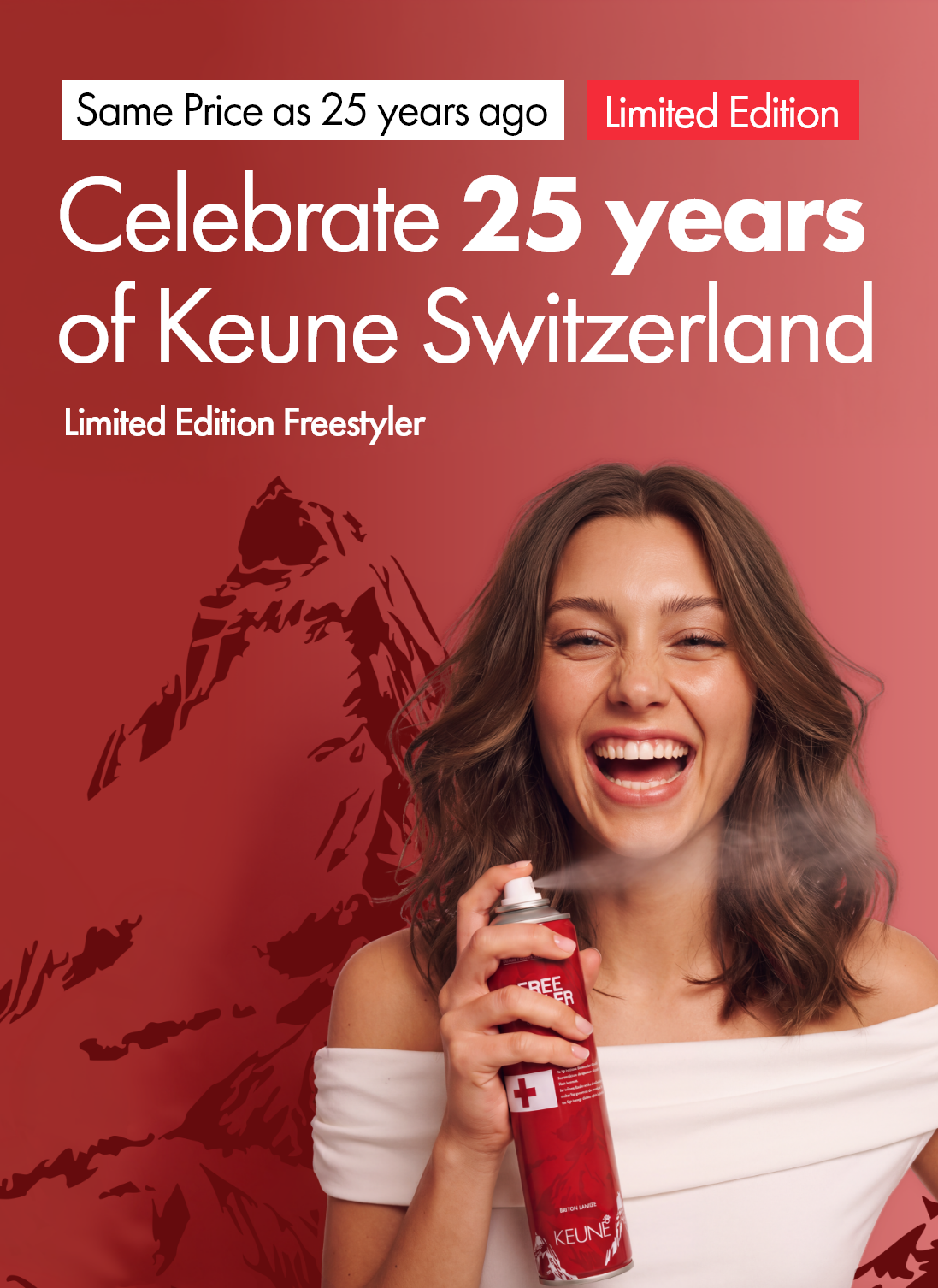Celebrate 25 years of Keune Switzerland with the Freestyler Limited Edition. Shop now at keune.ch