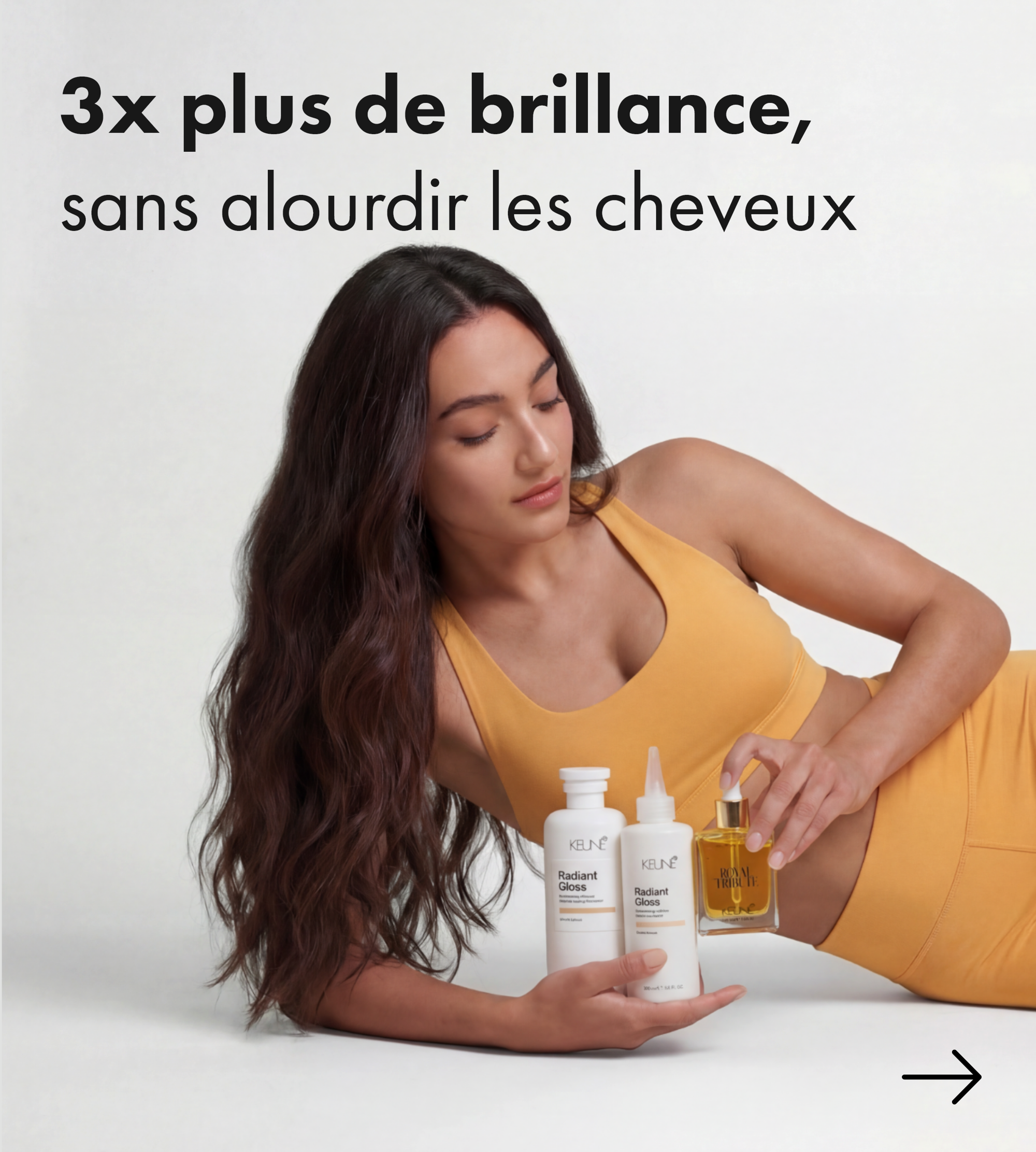  Transformez les cheveux ternes avec 3x la brillance pour une beauté naturelle. Découvrez Keune Radiant Gloss Shampooing, Après-shampooing et Masque.