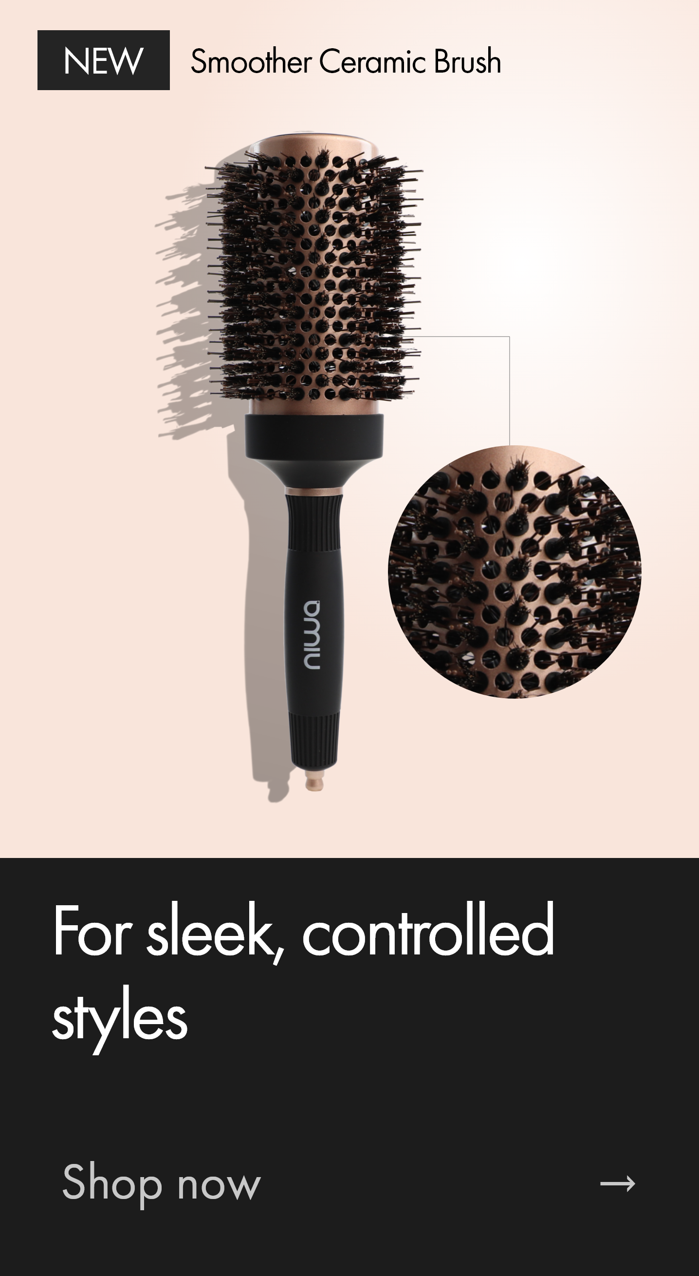 Smoother 32mm Ceramic Bristle Brush  | Smoothness & Volume