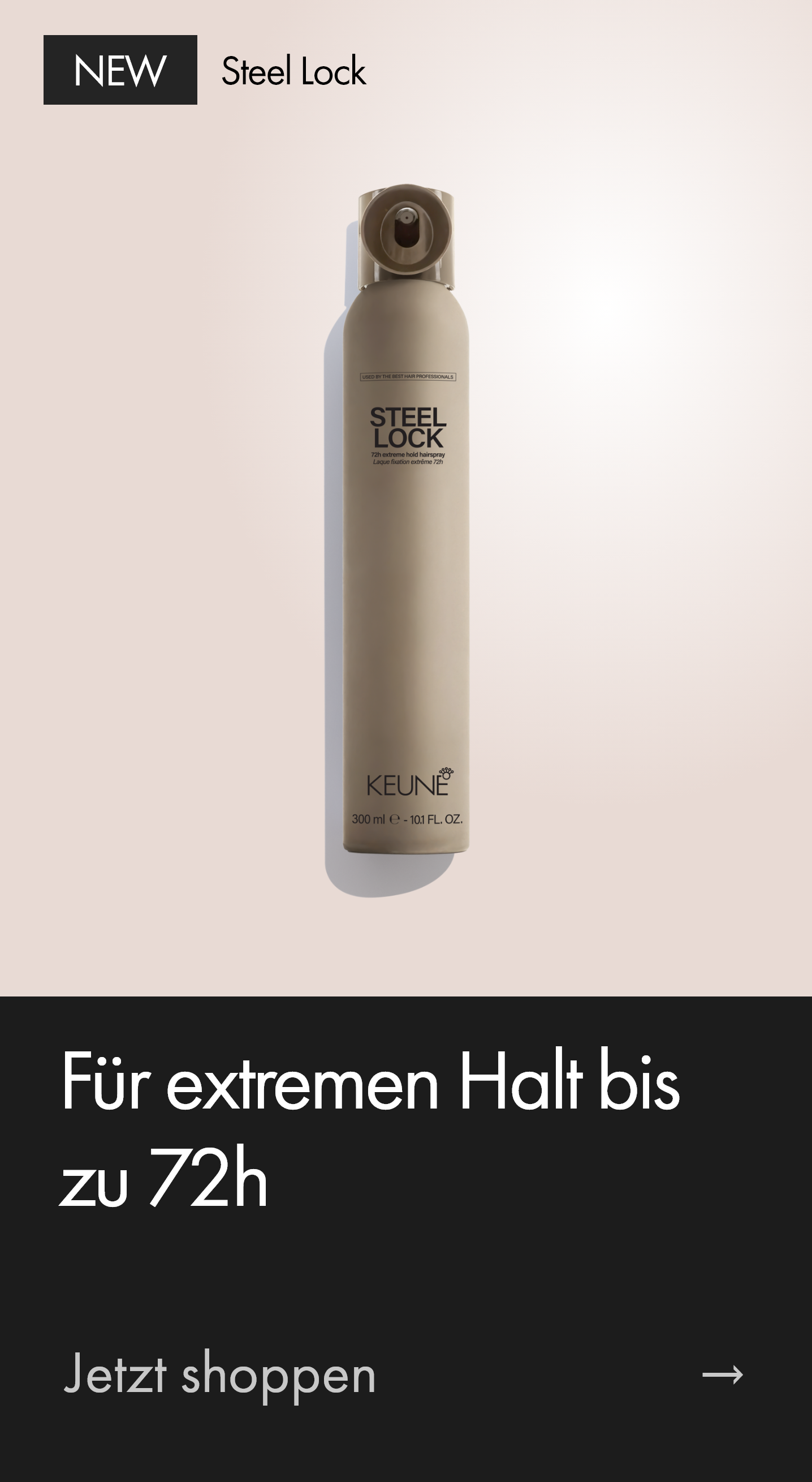 Steel Lock | Keune Haarspray mit Freeze-Effekt