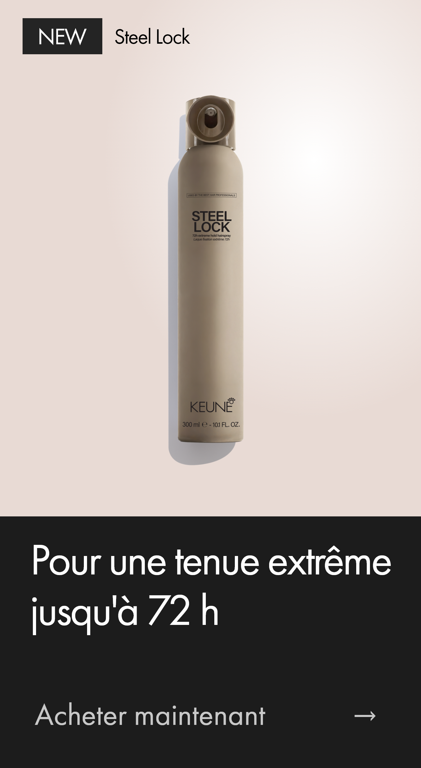 Steel Lock | Keune spray coiffant effet freeze