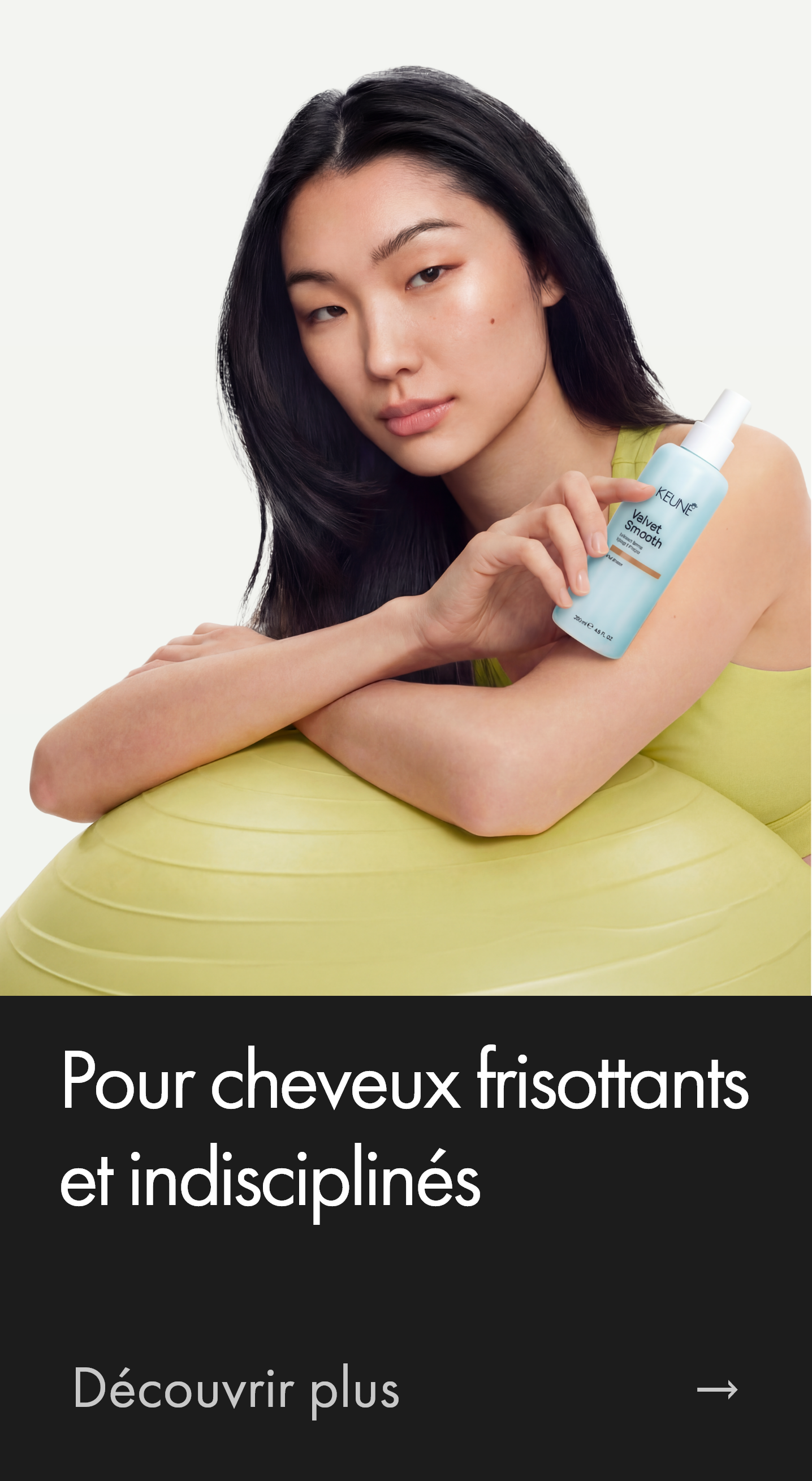 Obtenez des cheveux sans frisottis avec le shampooing, l'après-shampooing et le masque capillaire Keune Velvet Smooth