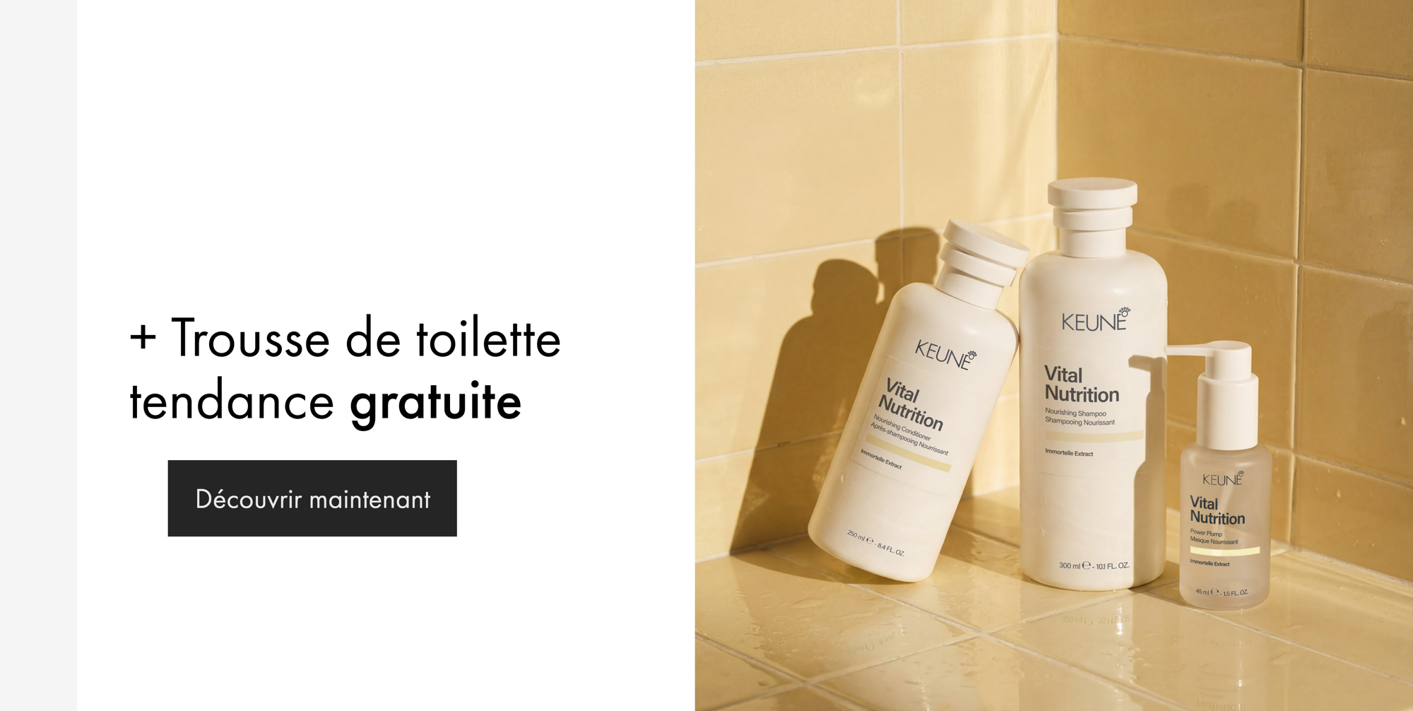 Nos produits premium nourrissent et hydratent avec excellence. Découvrez le Shampooing, Après-shampooing et Masque Keune Vital Nutrition pour cheveux secs.