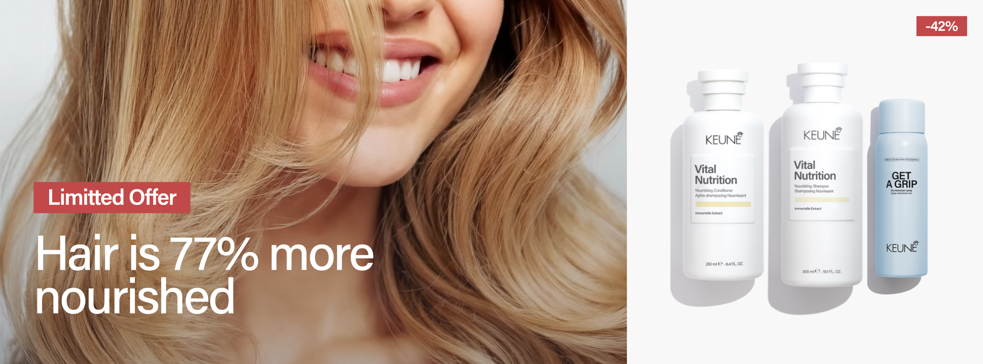 Shiny hair with Keune Hair Products